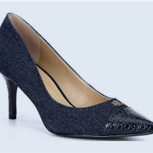 Ralph Lauren Denim and Croc Heels women’s size 11B NWOT